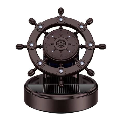 Ship Steering Design Solar Power Car Dashboard Perfume (BLACK) : Amazon ...