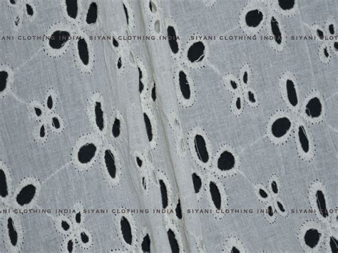 Kora Cotton Dyeable Cutwork Big Flower Pattern Chikankari Embroidered ...