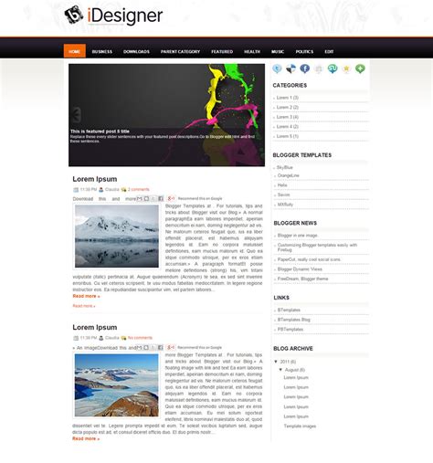 Image result for Blogger Template Designer