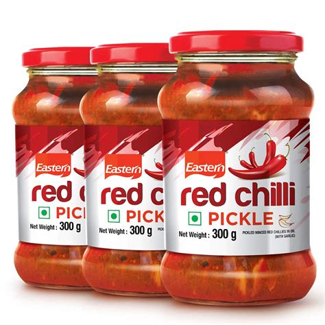 Eastern Red Chilli Pickle, 300g (Pack of 3) : Amazon.in: Grocery ...