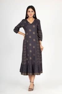 Madamita Women Printed Flared Kurta - Buy Madamita Women Printed Flared ...