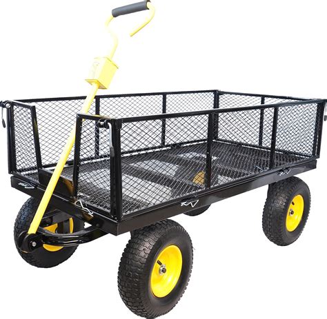 Amazon.com: Garden Carts, 1200 LBS Capacity Folding Wagon Cart, Heavy ...