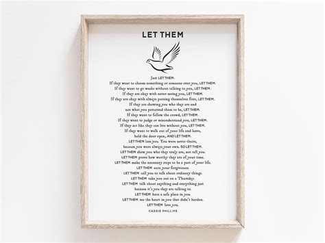 ValCoPo Just Let Them Poem By Cassie Phillips Printable, Self Worth ...