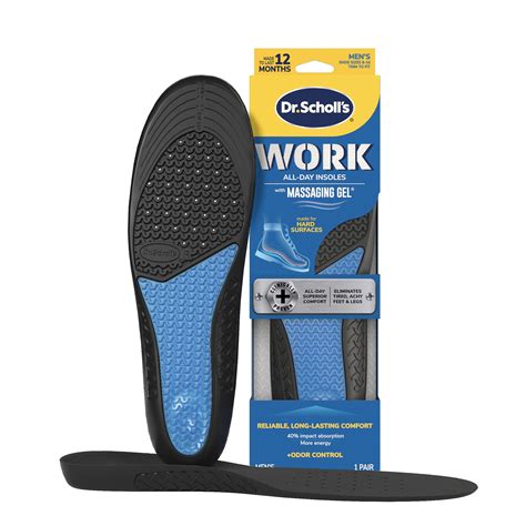 Dr. Scholl's Work All-Day Superior Comfort Insoles (with) Massaging Gel ...