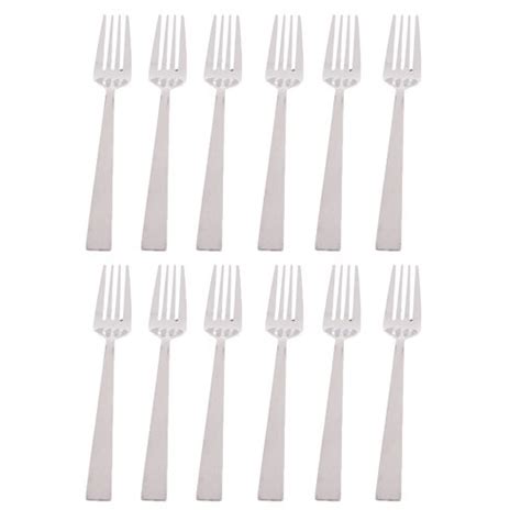Buy Godskitchen 8" - 12-Piece Fiesta Good Stainless Steel Dinner Forks ...