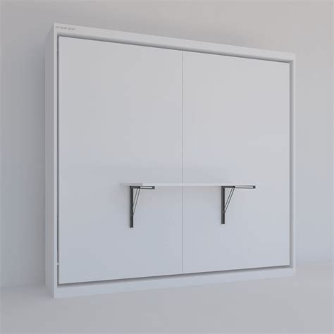 Queen Size Horizontal Wall Bed With Desk – InvisibleBed.com
