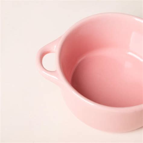 Mini Ceramic Bowl With Lid Pink 220ml Online - Premium Baking Dish ...