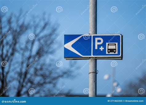 Sign Showing the Way To Commuter Parking Lot.. Stock Image - Image of ...
