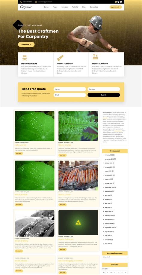 Free Furniture WordPress Theme To Showcase Your Skills