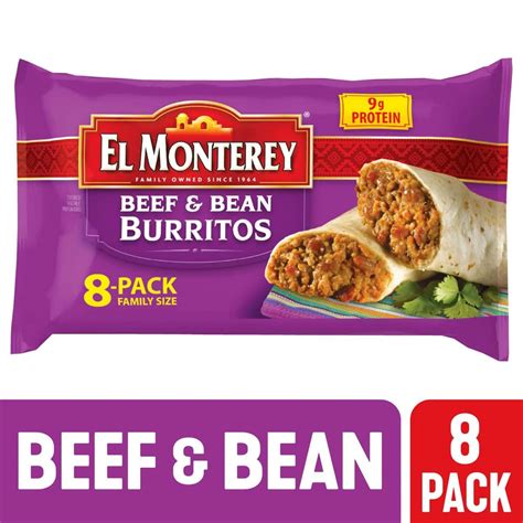 El Monterey®️ Family Pack Beef & Bean Burritos - Ruiz Foodservice