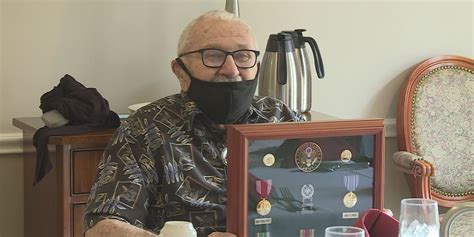 96-year-old World War II veteran receives his military medals