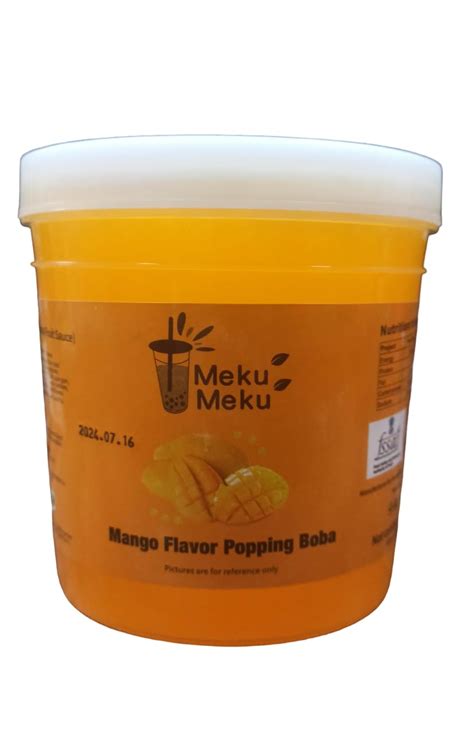 Meku Meku Popping Boba Delicious Juice 1.3kg (MANGO) : Amazon.in ...