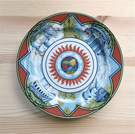 Hermès Plate Patchwork Alizés Paris France Porcelain 21 Cm - Etsy