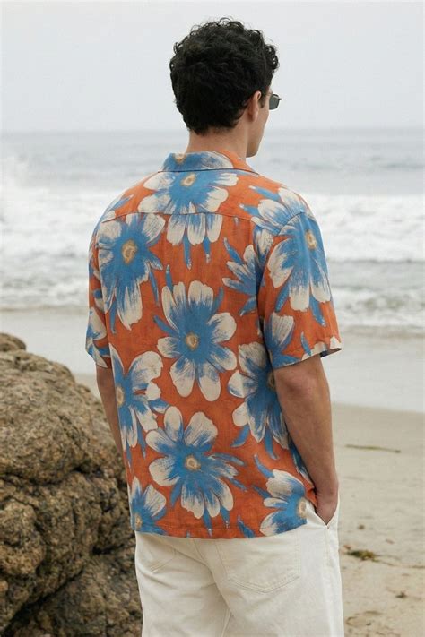 Seaside Floral Red All Over Print Oversized Exclusive Shirt – Veirdo