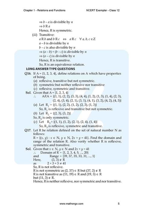 Image result for Chapter 1 Math Class 12 5 Marks Questions