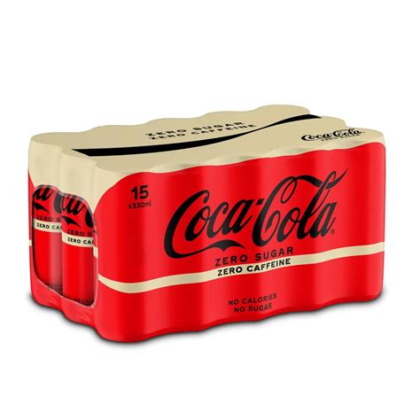 Coca-Cola - Zero Caffeine Free Coke Soft drink Sleekcan 15 X 330 ml ...