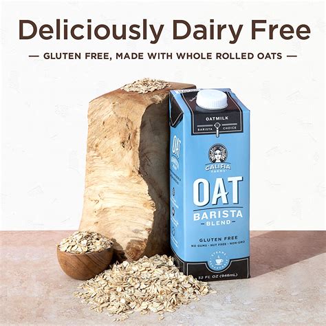 Califia Farms - Oat Milk, Unsweetened Barista Blend, 32 Oz (Pack of 6 ...