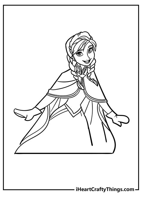 Frozen Anna smiling Coloring - Frozen Anna Coloring Page frozen anna ...