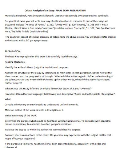 Critical Analysis Essay Example 的图像结果
