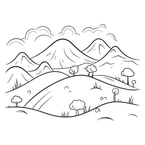 Hills Hill Clipart Coloring Chocolate Landforms Clip G2 Social ...