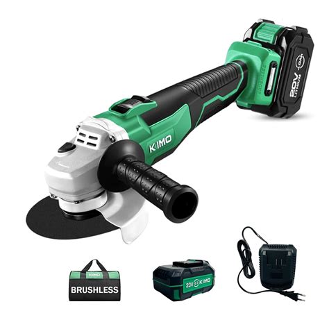 KIMO Cordless Angle Grinder Machine,20V 8000RPM Brushless Motor, 4 ...