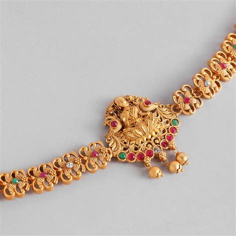 Kord Store Traditional Gold plated Ruby and White Stone Kamarbandh For ...