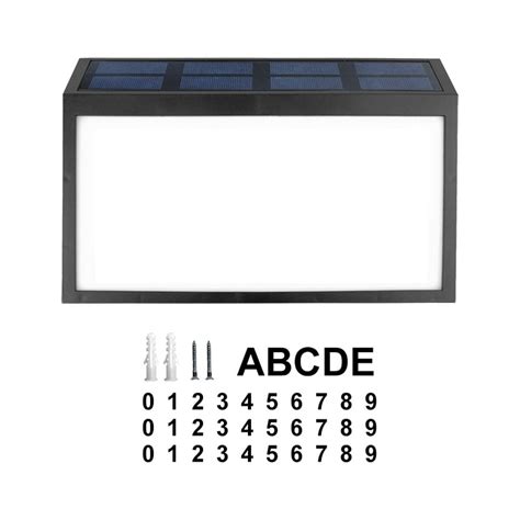 NSESSHome Solar-Powered Address Sign LED Light, Outdoor House Number ...