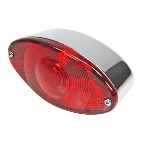 Buy Chrome Cat Eye Motorcycle Tail Brake Stop Light With License Plate ...
