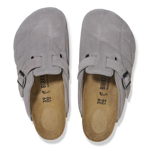 Boston Quilted Suede Leather Stone Coin | BIRKENSTOCK