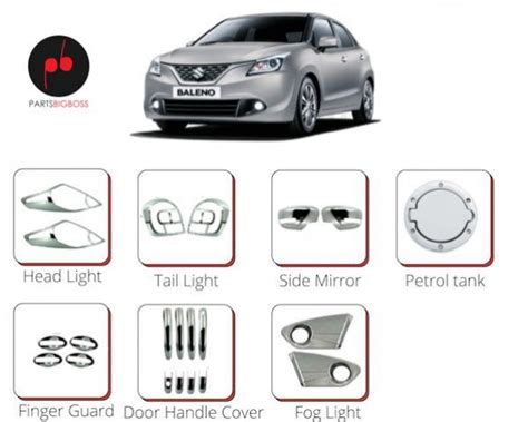 Alpine Premium Chrome Accessories Combo Kit For Baleno Type 2 New Model ...