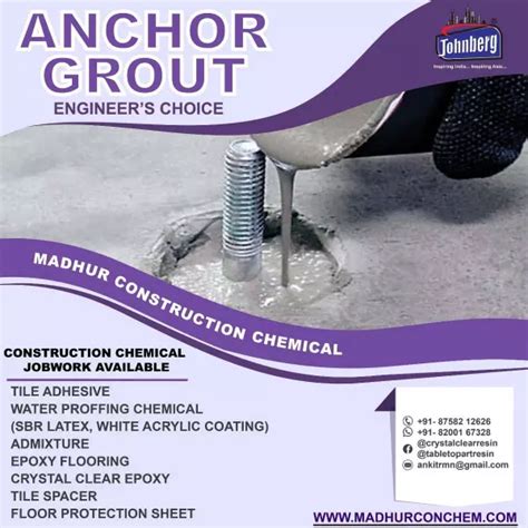Anchor Grout India - Madhur Construction Chemical