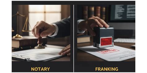 Difference Between Notary and Franking: Charges & Meaning
