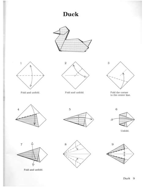 Origami Step by Step: Creating a Graceful Duck – easy origami tutorial