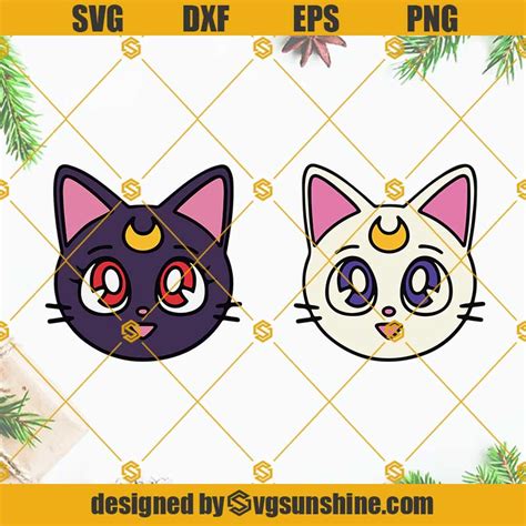 Sailor Moon Cat SVG Bundle, Artemis And Luna SVG, 90s Cartoon SVG ...