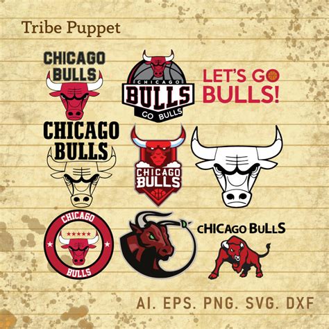 Chicago Bulls Logo Vector set - MasterBundles