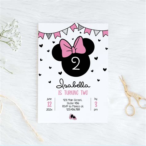 Minnie Mouse Birthday Invitations Free Printables