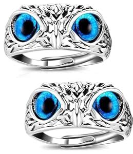 PDY FASHION Eyes Owl/Ullu Bird Face Design Thumb Finger Ring Open ...