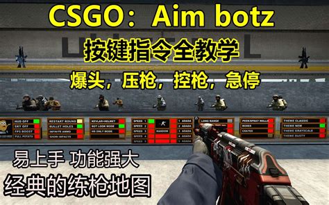 【CSGO】经典练枪地图Aim botz按键指令全方位教学_哔哩哔哩_bilibili