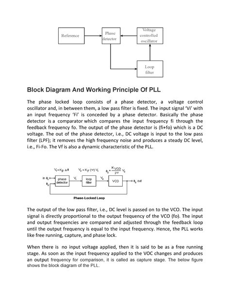38 - Phase Locked Loop Detector - Block Diagram And Working Principle ...