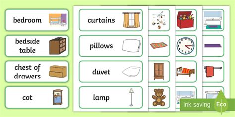 Home Word Cards - ESL Home Vocabulary (teacher made)
