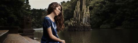 Download wallpaper girl, river, background, section girls in resolution ...