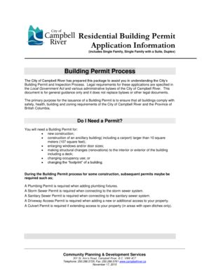 Fillable Online Building Permit Process - Campbell River Fax Email ...