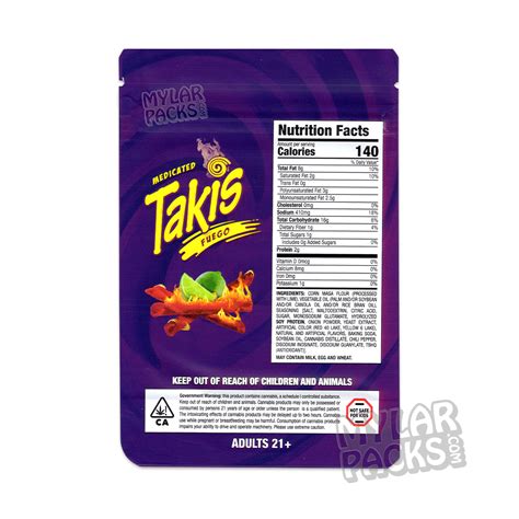 Takis Nutrition Label