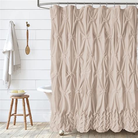 Seasonwood Beige Shower Curtain Modern Farmhouse Shower Curtains for ...