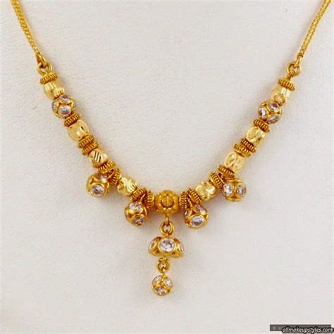 Jewellery Designs : 22 kt Simple Gold Necklace for kids