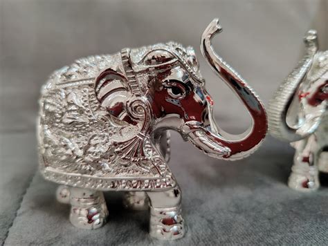 Pure Silver Coated Elephant 3" Pair – Silver Giftry
