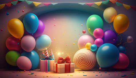 Happy Birthday Background with Balloons. Illustration 23460354 Stock ...