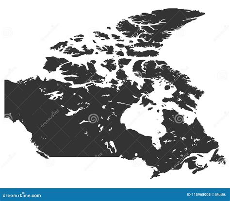 Map of Canada in High Resolution Stock Vector - Illustration of chart, atlas: 115968005