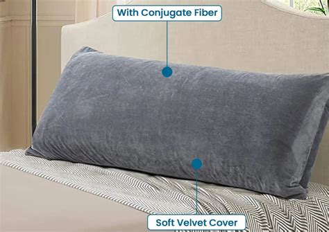 Sleepsia Full Body Pillow, Long Velvet Pillow for Sleeping, Ultra Soft ...