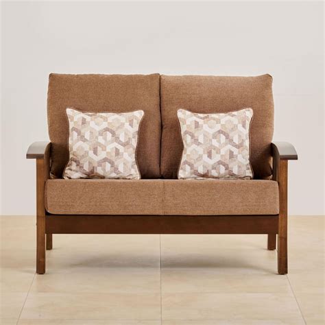Buy Abby Fabric 3+2 Seater Sofa Set with Cushions - Brown from Home ...